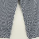 Free People  Kate Gingham Pants Navy White 100% Cotton Straight‎ Leg Size Medium Photo 7