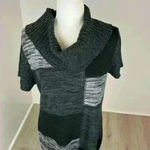 Notations  Black & Grey Knit Sweater Dress Size Large Photo 1