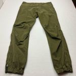 Nili Lotan Cropped Military Jogger Pant Womens Size 2 Green Zipper Pockets Photo 0