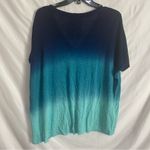 Young Fabulous and Broke  women short sleeve top size‎ medium ombré blue Photo 4