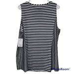 Croft & Barrow  womens size XL striped tank classic comfort black white wicking Photo 5