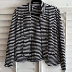 Tommy Hilfiger ‎ Navy And White Stripe Cardigan Size Medium Photo 0