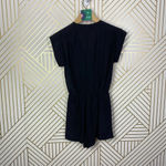 Aritzia  Babaton Corbett Romper Relaxed Pure Silk Short Sleeve Black Size‎ XS Photo 8