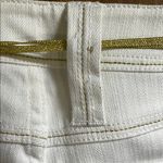 Reba  Women’s Cream Boot Cut Jeans with Gold Stitch Size 8 Photo 8