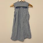Free People Off Poplin Dress in Chambray Combo Size XS Linen Stripe Beach Boho Photo 5