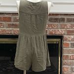 Gaudie olive green short romper with tie accents on pockets / M / Excellent cond Photo 3
