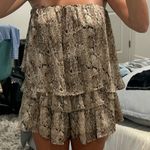 Eesome Snake Print Strapless Romper Brown Size M Photo 0