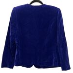 Koret Purple Velour Button Front Blazer Size 10 Photo 2