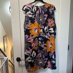 H&M  Sleeveless Colorful Floral Knee Length Shift‎ Pleated Business Casual Summer Photo 3