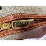 Vintage Redwall Linen Shoulder Bag Leather TRIM NWOT Brown Photo 6