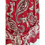 Sea New York Red Theodora Paisley Scarf Pattern Strapless Mini Dress Size Small Photo 3