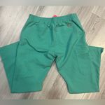 FIGS  Women's Mint Green Joggers with Pink Drawstring Photo 3