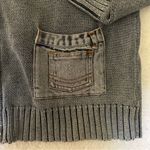 Quacker Factory Y2K  Acid Wash Denim Sweater Photo 3
