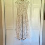 Lulus  sweetest love story white lace open back high low midi dress small Photo 5