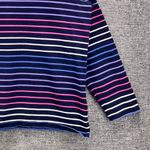 Talbots  Womens‎ Blouse Size X Striped Cotton Top Long Sleeve Boat Neck Colorful Photo 2