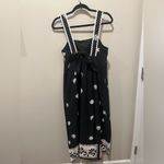 ZARA  Black & White Tie Back Maxi Sundress with Square Neck Sz S EUC Photo 5