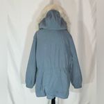 Preston & York Sport • Fox Fur Hood Blue Grey Parka Warm Size XL Winter Coat Photo 2