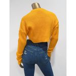 Urban Outfitters  Yellow Cropped Knit Sweater Size S Photo 2