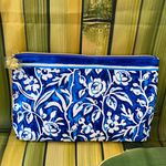 Estée Lauder New Estee Lauder Blue and White Floral Pouch Photo 1