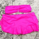 frankie's bikinis NEW Frankie’s Bikinis Jean Bandeau Bikini Top Andrea Mini Skirt Watermelon Photo 12