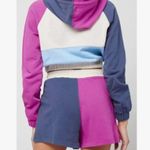 l*space L* Colorblock Crop Hoodie Y2K Full Zip Jacket Athleisure Loungewear Relax Photo 1