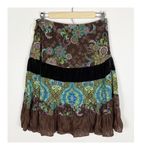 Speechless Skirt Size Medium Mini Floral Mesh Velvet Photo 1