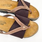 NAOT Orion Sandals Brown Leather Thong Women's Size 37/6 Chunky Sole Y2K Comfort Photo 2