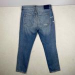 AMO Ace Starboard W/ Destroyed Look Highrise Light Wash Cropped Jeans Size 26 Blue Photo 9