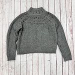 Apt. 9  Embellished Mock Neck Sweater Size Medium Gray Chunky Knit Wool Blend Photo 4