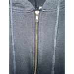 THE BODY CO WOMEN'S 1/2 ZIP LONG SLEEVE HOODED SWEATSHIRT Dark Gray MEDIUM M Photo 2