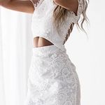 Two Sisters White Lace Shay Dress Lace up back Photo 0