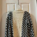 Faded Glory  Cream/Black Open Front Long Sleeve Cardigan M Photo 8