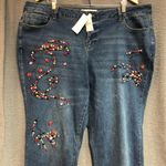 Cato NWT 22W Bedazzled Jewels Womens Jeans Photo 7