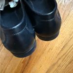 ZARA  Black Leather Slip on Loafers with Gold Horsebit Buckle Trim. Photo 4