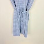 Brandy Melville  Blue Plaid Leanne Dress Flannel Short Sleeve One Size Fits Most Photo 3