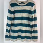Bitten by Sarah Jessica Parker M Wool Blend Teal and Gray Pullover Sweater Blue Size M Photo 0