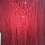 Free People Tee Camelia Top in Hot Pink Sz M NWT Lace Scoop Neck Ruffle Peplum Photo 4