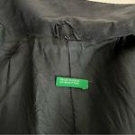 United Colors Of Benetton BENETTON Black Jacket Blazer Belted Snap Closure Lined Oversized Collar Size 44 Photo 6