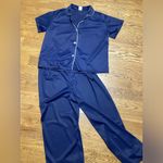 JC Penney. Vintage/80’s 2 piece nylon pajamas. Navy blue. Size 40 Blue Photo 7