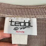 Teddi Women's Petite M Vintage 90s Houndstooth Jumper Square Neck Sheath Dress Tan Size undefined Photo 3
