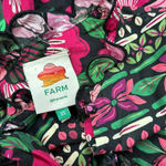 Farm Rio  Dress Mini Floral Black Flower Garden Cotton Pink Swing Resort spring Photo 2