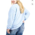 Love Tribe NWT Womens Light Blue Long Sleeve Crew Neck T-Shirt Plus Size 1X Photo 2