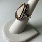 TIGER’S Eye Genuine Stone 925 Sterling Silver Ring Tan Photo 1