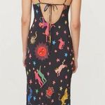 RHODE Jemima Slip Dress Neon Zodiac Black Maxi Size 4 Photo 1