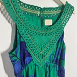 Anthropologie EDME & ESYLLTE Dress Women Floral Embroidered Chiffon Max Wedding Blue Size 4 Photo 3