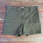 Boden Bude Olive Green Stretch Cotton Patch Pocket Shorts Photo 6