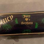 Juicy Couture  Juicy Loves Sephora Navy Blue Green and Gold Barrel Cosmetic Bag Photo 1