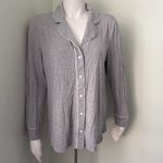 Soma  Cool Nights Long Sleeve Notch Collar Gray Pajama Top Large Photo 1