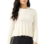 VERO MODA NWT Vmlana Long Sleeve Crew-Neck Pullover Sweater Ivory Size Large Photo 0