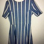 Tularosa NWOT Blue/ White Striped Short sleeve, belted, Fit & Flare Dress Small, Photo 0